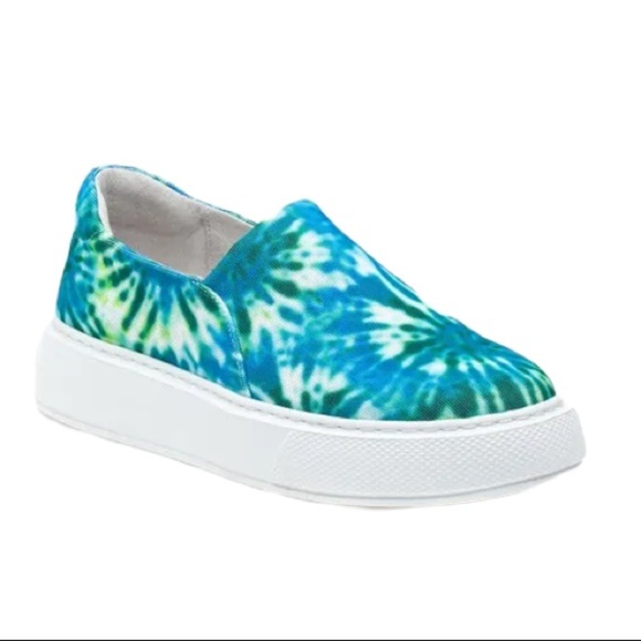 J Slides Dusty Tye Dye Slip-on Platform Sneaker Shoes Size 8.5 - Picture 1 of 6